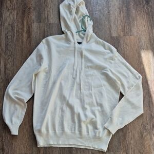 Alton Lane Mens Knit Cream Hoodie with Drawstring Nwot Size XL